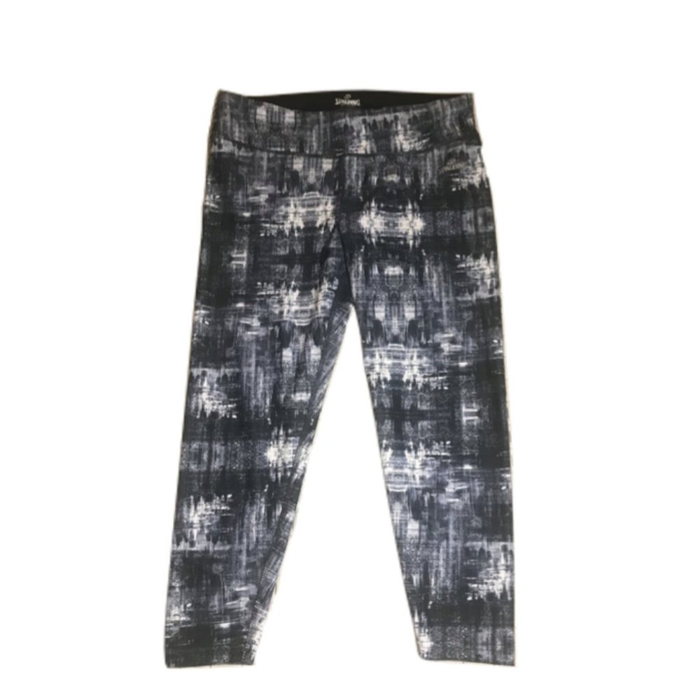 Champion Cropped Leggings - Black/White - Women S